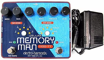 Used Electro-Harmonix Deluxe Memory Man 1100TT Tap Tempo 1100 Ms Delay Pedal TT • $339.99