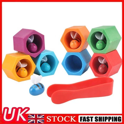 £11.09 • Buy Wooden Color Sorting Clip Toys Puzzle Early Learning For 3 Years Old And Above