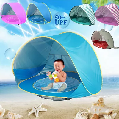 Baby Beach Tent Portable Shade UV Protection Infant Outdoor Child Swimming Pool • £23.46