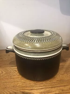 Denby Discontinued Pattern Rondo 5 Pint Casserole Dish + Lid Stoneware  Vintage • £20