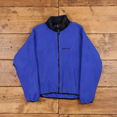 £34.99 • Buy Vintage Marmot Fleece Jacket L Gorpcore 90s Polartec Full Zip Blue Outdoor