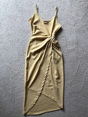 WOMENS H&M Trend SLEEVELESS SCRUNCH SIDES STRETCH FITTED DRESS Size 4 US 36 EUR • $39.99