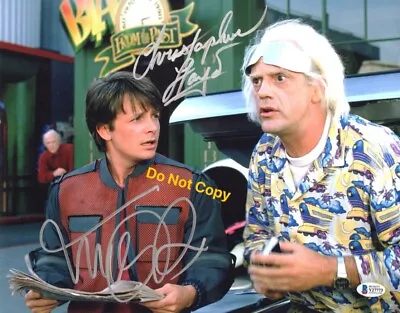 MICHAEL J FOX & CHRISTOPHER LLOYD Signed 11X14 Photo Back To The Future Beckett • $699.99