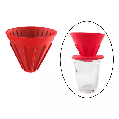 Collapsible Silicone Coffee Dripper Filter Cone For Home Office Camping RV • £8.09