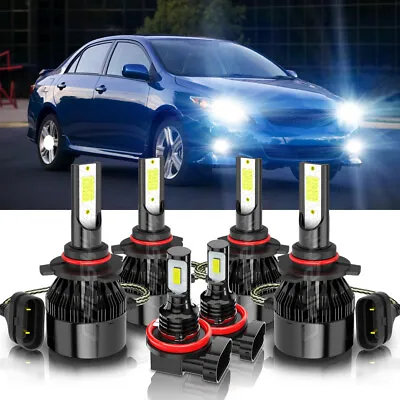 For Toyota Corolla 2009-2013 LED Headlight High Low Fog Light Bulbs Combo 6pc • $29.99