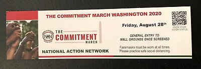 (2) 2020 Tickets March On Washington DC For Equality BLM 8/28 Mint • $9