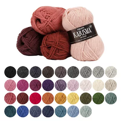 DROPS Karisma Wool Yarn Double Knitting Crochet Superwash 50g Ball All Shades • £2.30