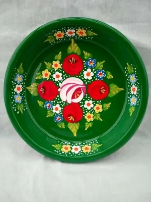 £7 • Buy Green Roses And Castles Hand Painted Terracotta Pin Dish Barge Ware #01