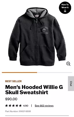 Harley Davidson Zip Up Hoodie Size L  And 3 Beanies • $40
