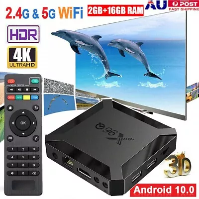 X96Q HD Android 10.0 Smart TV Box UHD 4K WIFI Media Player 2GB+16GB AU PLUG AU • $41.99