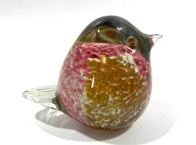 Vintage Mdina Art Glass Bird Paperweight Signed 3.5  Tall • $49.95