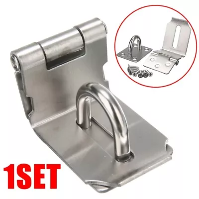90Degrees Hasp And Staple Gate Door Shed For Padlock Latch Lock Anti-Theft • $10.38