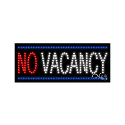 $319 • Buy NEW “NO VACANCY  27x11 BORDER SOLID & ANIMATED LED SIGN W/CUSTOM OPTIONS 20267