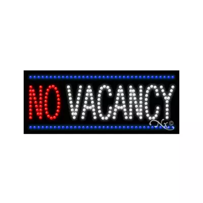 $319 • Buy NEW “NO VACANCY  27x11 BORDER SOLID & ANIMATED LED SIGN W/CUSTOM OPTIONS 20267