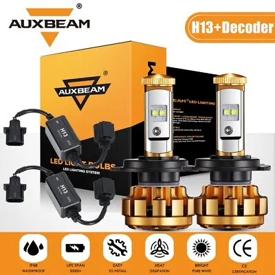 AUXBEAM H13 Canbus LED Headlight Hi-Lo Beam For Dodge Ram 1500 2500 3500 06-2012 • $64.99