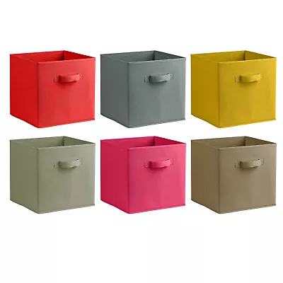 £13.99 • Buy Storage Boxes Baskets Wardrobe Underbed Coloured Woven Folding Kids Toys Clothes