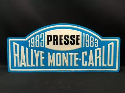 Monte Carlo Rallye Wrc Rally 1983 Group B Era Presse Plate Sign Plaque Monaco • £145