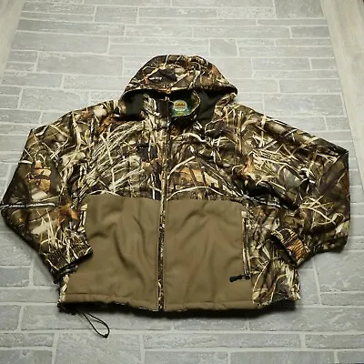 Cabelas Dry Plus Hunting Jacket Size 2XL Advantage Max 4 HD Camo Thinsulate Coat • $147.44