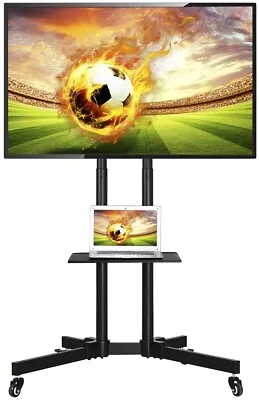 Mobile Floor Standing TV Trolley Cart Mount Bracket TV Stand For 32 - 75 Inch TV • £29