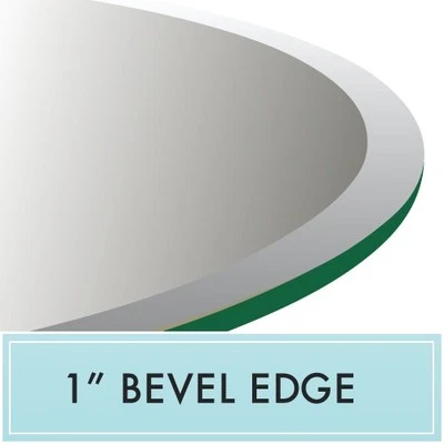 $175.95 • Buy 38  Inch Round Clear Tempered Glass Table Top 1/2  Thick - 1  Bevel Edge