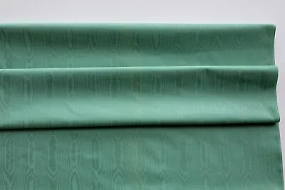 Green Moire Cotton Design Fabric Sewing Craft Quilting - 1 YARD X 44 W • $12.99