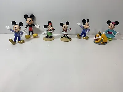 Mickey And Minnie Mouse Figure Lot Cake Toppers. Mickey And Mini Hawaii Hula • $17.99