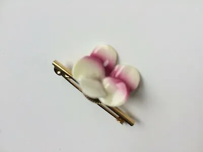 £4 • Buy Antique Fine Bone China Flower Pink Rose Pin Brooch.