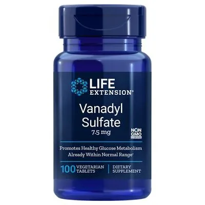 Vanadyl Sulfate 100 Tabs 7.5 Mg By Life Extension • $12.84