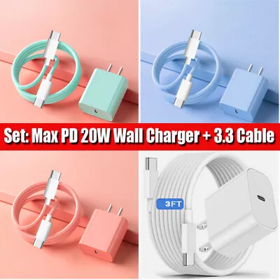 Super 20W USB-C Fast Wall Charger + 3FT Cable For Motorola Moto Stylus 5G Edge+ • $6.99