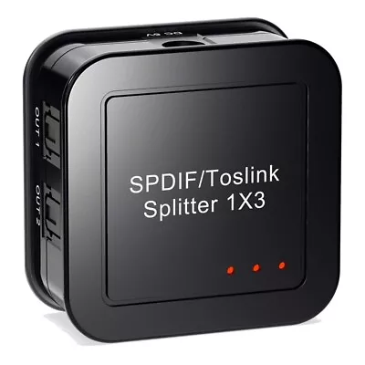 Digital Optical Audio 1X3 SplitterDigital SPDIF TOSLINK Optical Fiber8156 • $24.29
