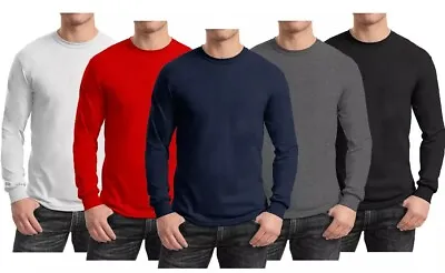 Men's Cotton Blend Heavyweight Long Sleeve Crew Neck Shirt ( Sizes S-3XL ) NWT • $9.99