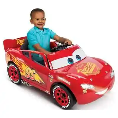 Disney Cars Lightning McQueen Battery-Powered Vehicle W/ Sound Effects Ages 3+ • $194.95