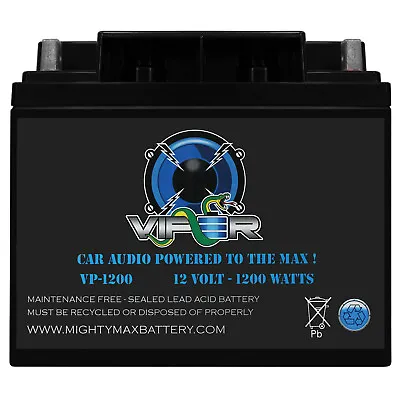 $124.99 • Buy Mighty Max Viper VP-1200 12V 1200 Watt Kinetik (HC1200-BLU) Black Power Cell