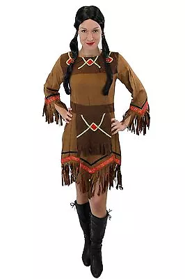 Costume Dress Women's Ladies Fancy Dress Red Indian Woman Western L029 • £26.53