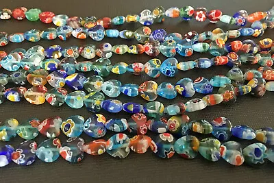 Millefiori Glass Hearts Approximately 10x10mm And 40 Beads Per Strand • $7.49