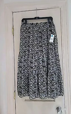 New Ophelia Roe Women's Multicolor Tiered  Sheer Lined Glittery Skirt Sz Large • $7.90