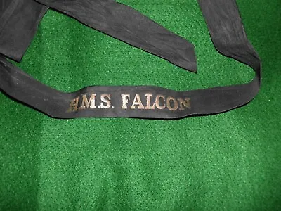 Naval Hm Forces Hat Cap Tally ~ Hms Falcon  ~ An Original Band • £24.99