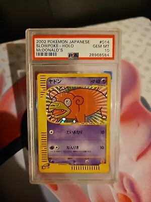 2002 Pokemon Japanese Mcdonalds # 014 Slowpoke Holo PSA 10 Card! GEM MINT! RARE! • $195