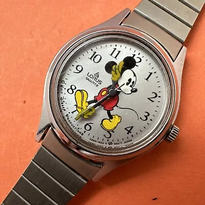 Vintage MICKEY MOUSE Working New Battery By LORUS  V233-0200  Quartz Watch • $22