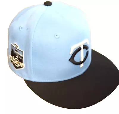 Fitted Minnesota Twins New Era Sz 7 Light Blue 10th Season Target Field Preowned • $30