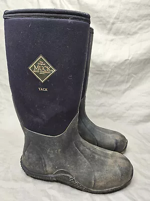 The Original MUCK TUCK Boot Tall Boots Mens 11.5 Womens 10.5 Black Waterproof • $49.95