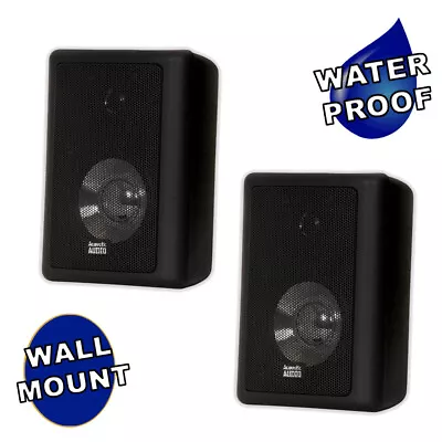 Acoustic Audio 151B Indoor Outdoor 2 Way Speakers 600 Watt Black Pair • $41.88