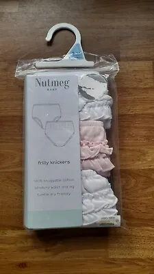 Baby Girls 3 Pack Of Frilly Pants/knickers Over Nappy Covers Size 9-12 Mths New  • £6.99