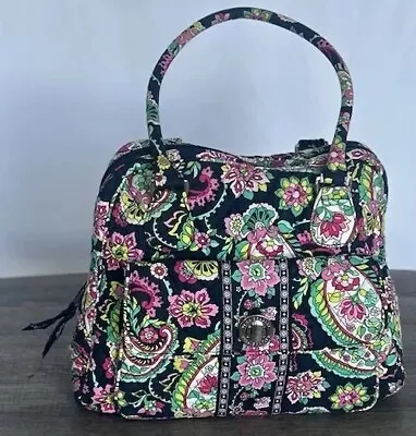 Vera Bradley Womens Shoulder Purse Bag Petal Paisley Handbag Zip Around Close • $23.99