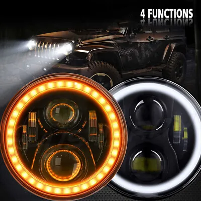 Pair 7  LED Headlights Military Truck For Hummer M998 M923 M35a2 Humvee Headlamp • $98.09