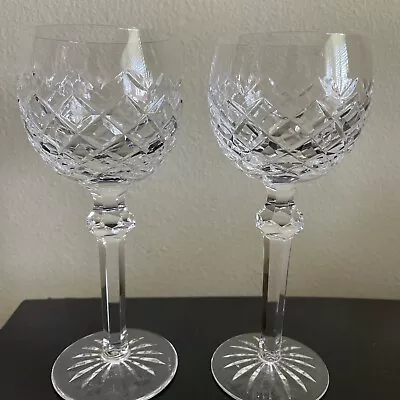 $119 • Buy Waterford Crystal Wine Hock Powerscourt Wine Glasses Goblets Stems 7.5  (2)