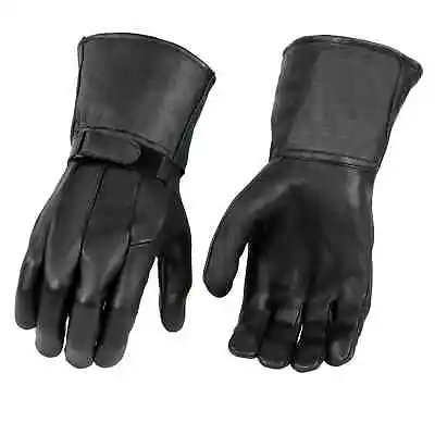 Milwaukee Leather Men's Deerskin Unlined Gauntlet Gloves **SH864 Black • $47.99