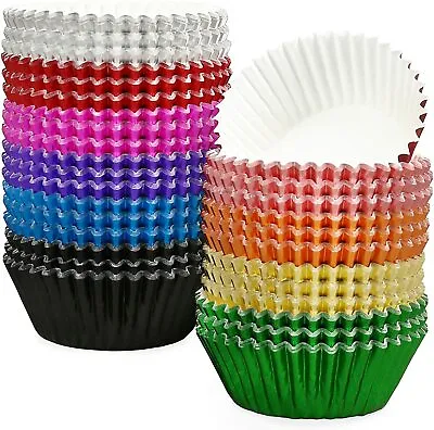 $13.29 • Buy 500pcs Paper Cupcake Cup Aluminium Foil Muffin Baking Cups Liners Cupcakes Case