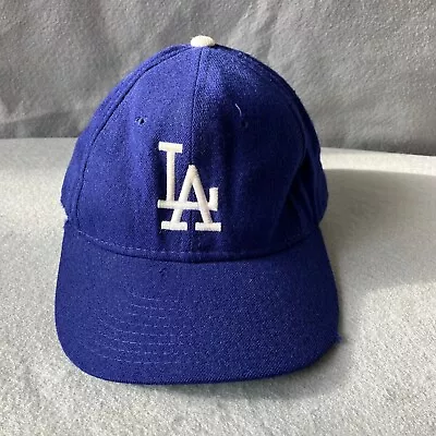 Vintage LA Dodgers Hat Mens Fitted 7 1/4 Blue New Era Diamond Collection Wool ^ • $39.97