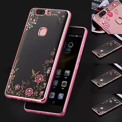 For Huawei P20 P10 P8 Lite Shockproof Silicone Luxury Flower Phone Gel Cover • £1.99